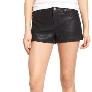 Black Vegan Leather Shorts